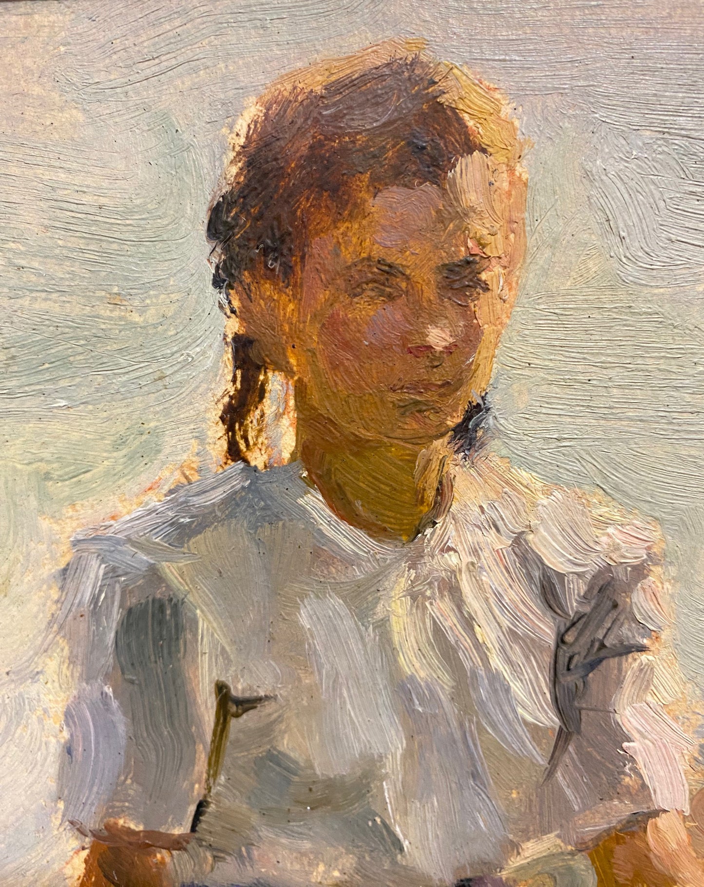 Portrait of a girl on a boat. 1953.