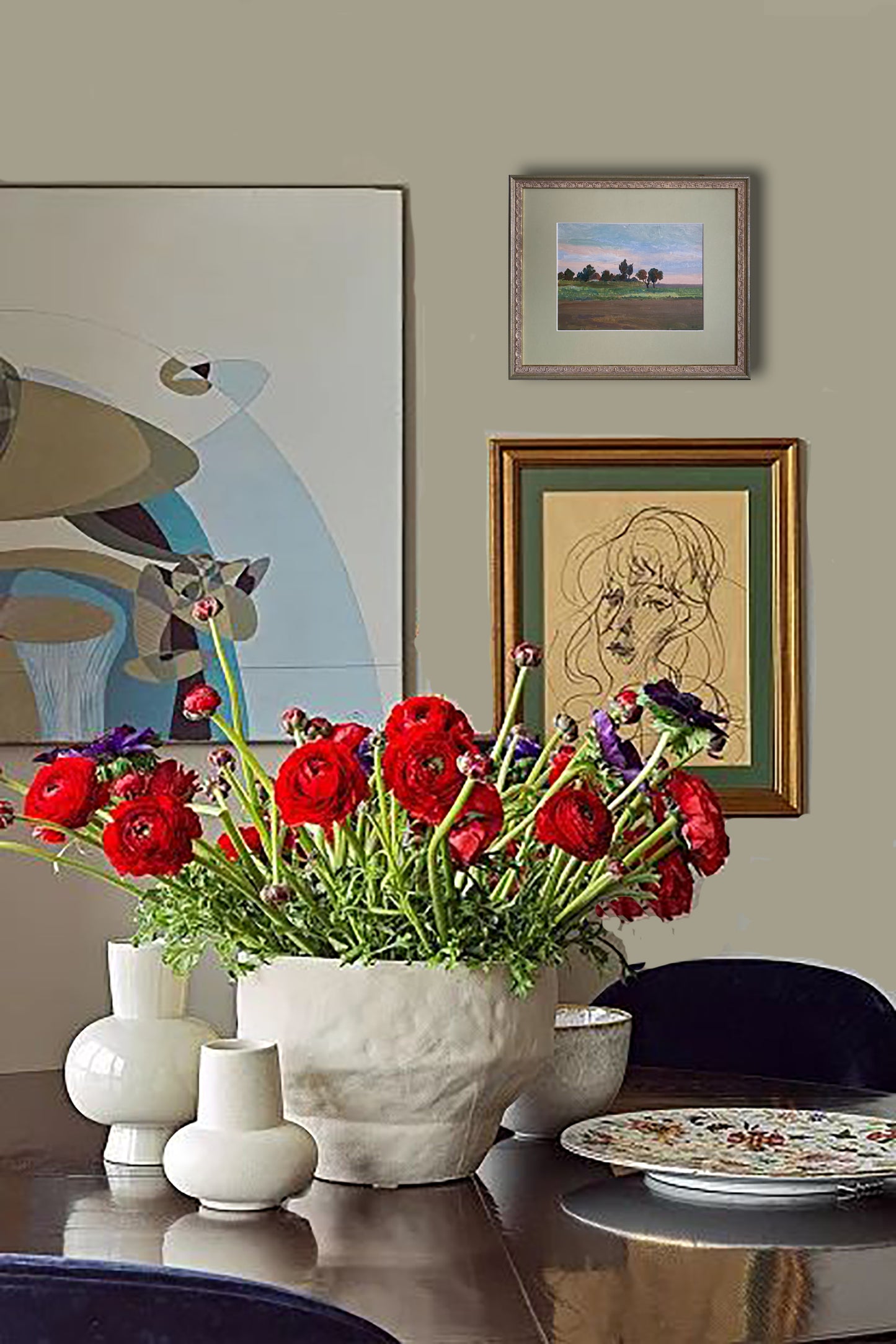 Ländliche Landschaft. 1970er Jahre