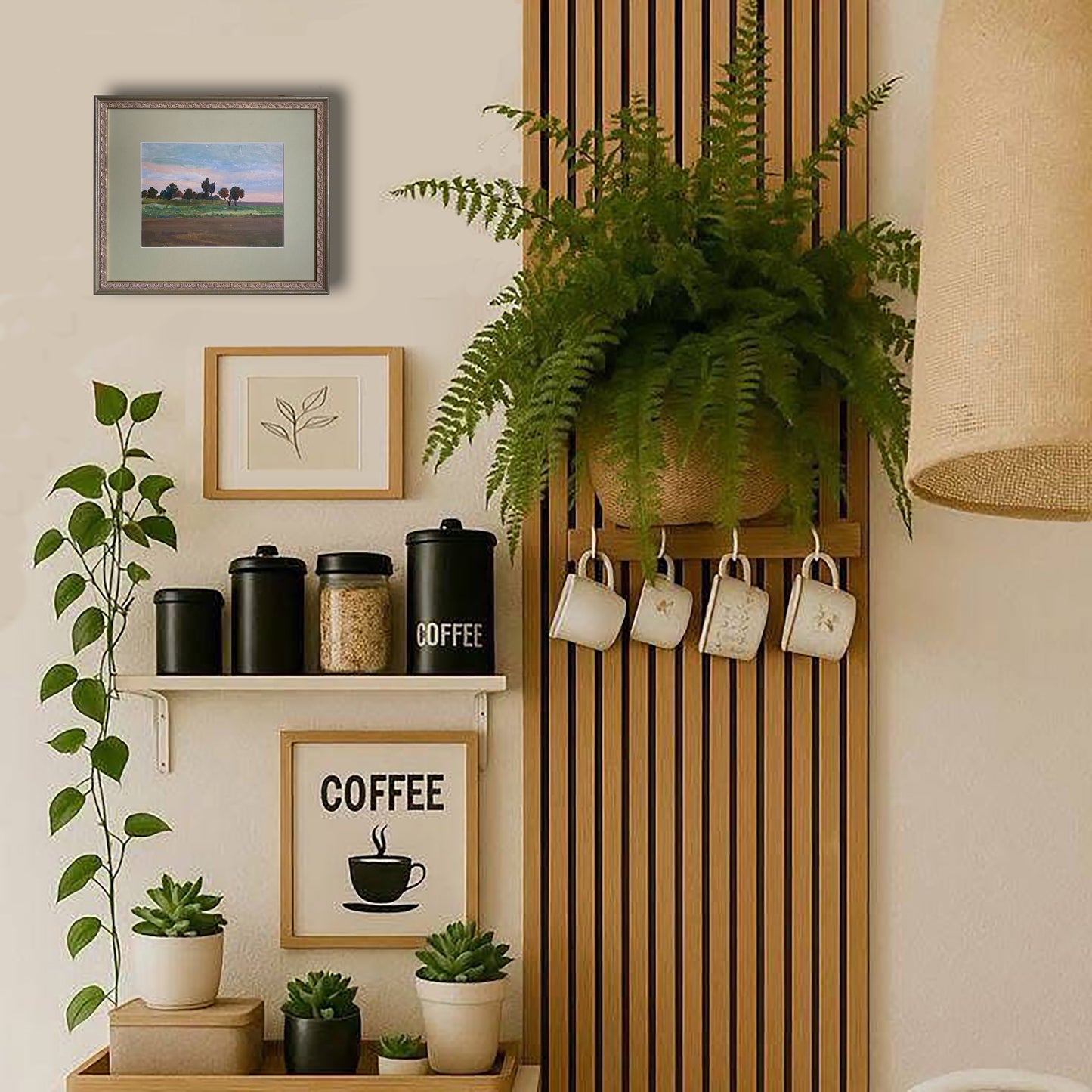 Ländliche Landschaft. 1970er Jahre