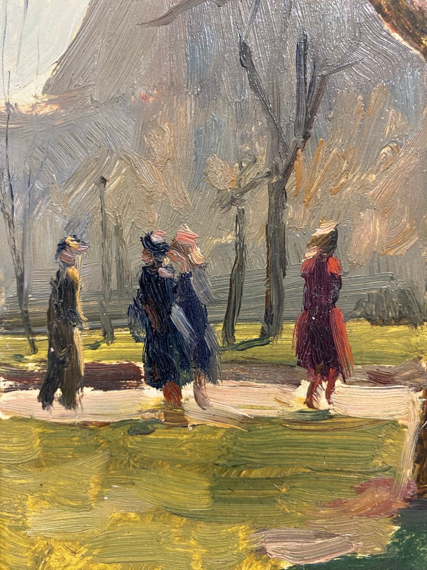 Spring landscape in the city. 1953.