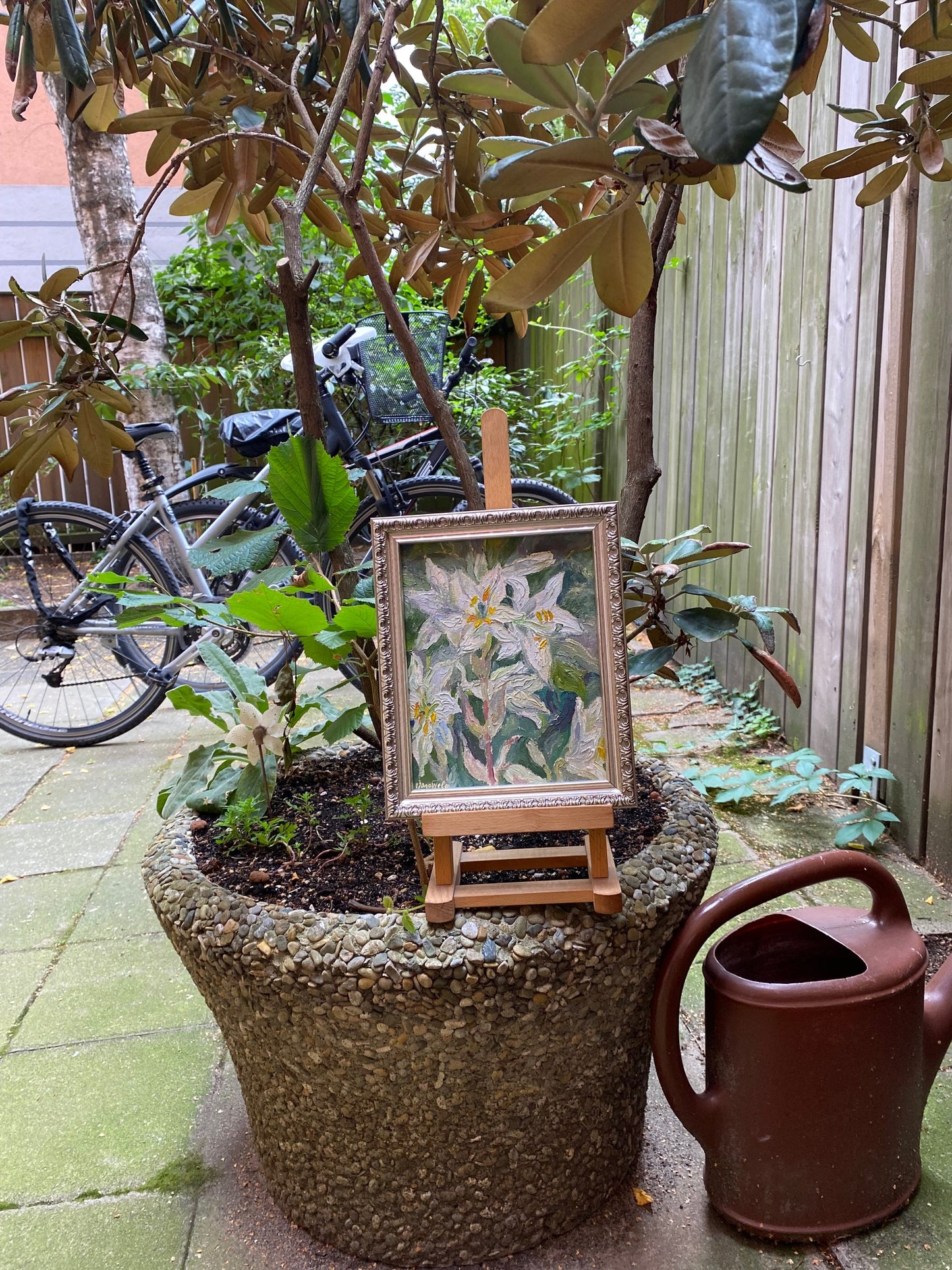 Lilienblüten im Garten. 1980s.