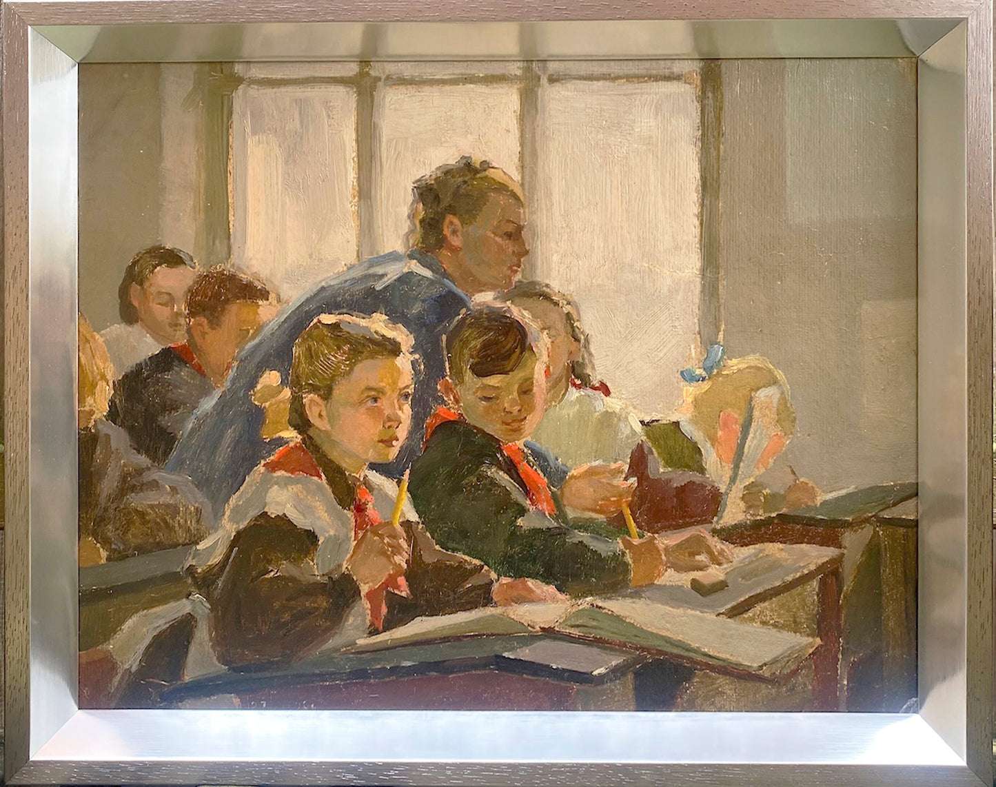 Pionierschüler im Klassenzimmer. 1951.