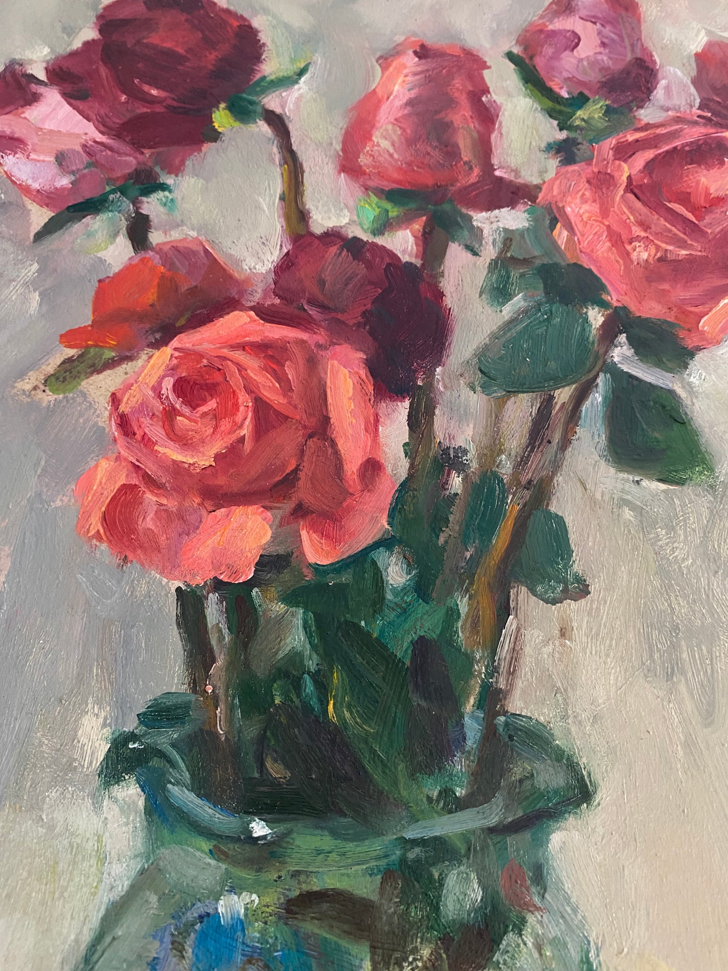 Rosen in einer Vase. 1990er Jahre.
