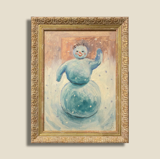 Fröhlicher Schneemann. 1987.