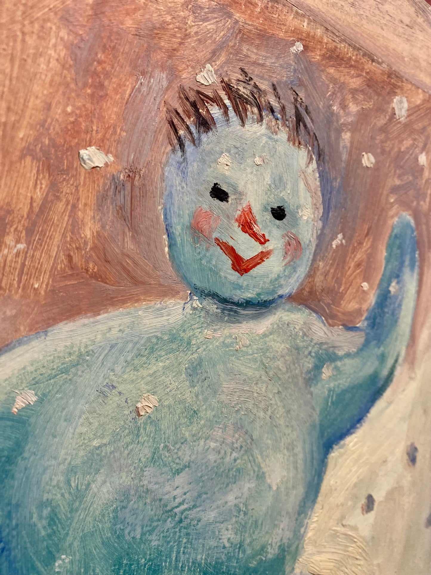 Fröhlicher Schneemann. 1987.