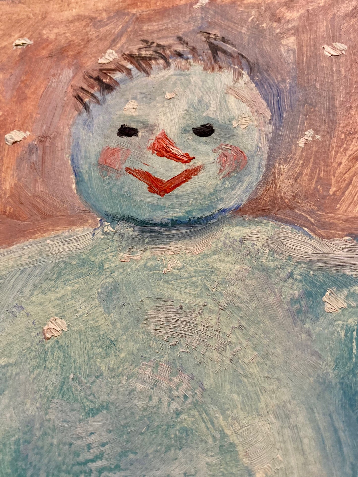 Fröhlicher Schneemann. 1987.