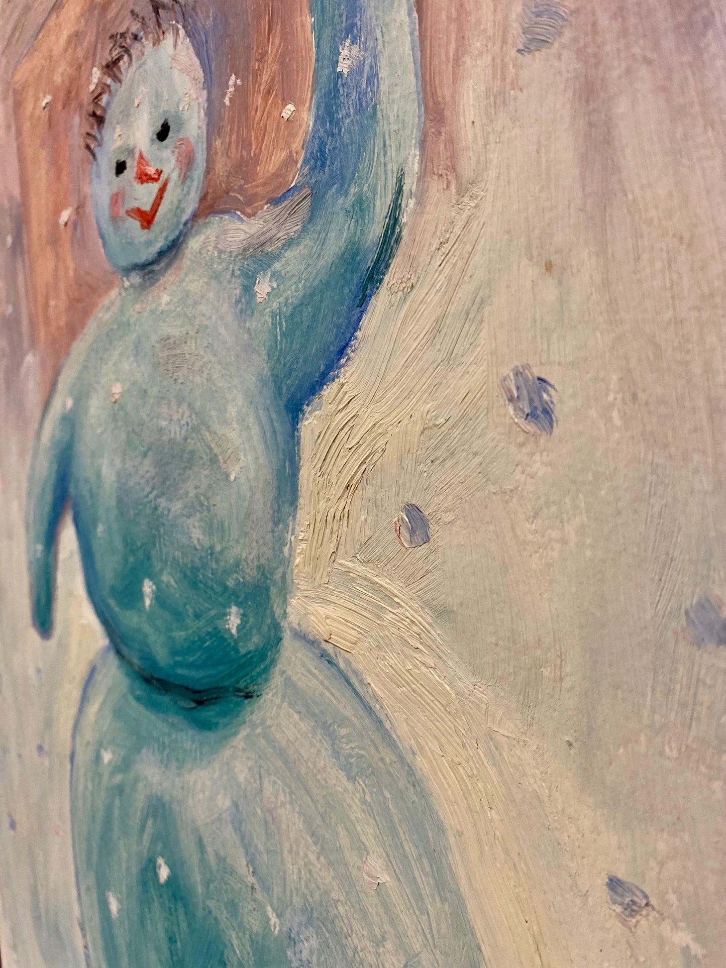 Fröhlicher Schneemann. 1987.