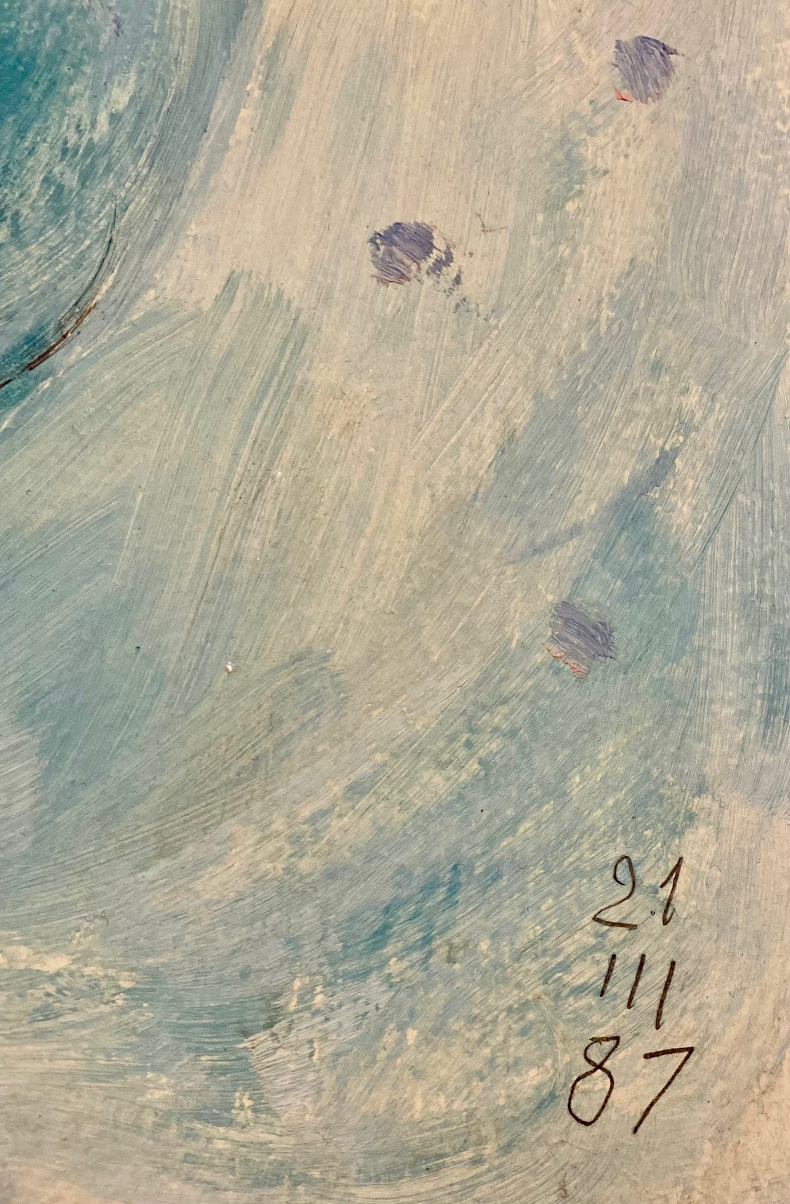 Fröhlicher Schneemann. 1987.